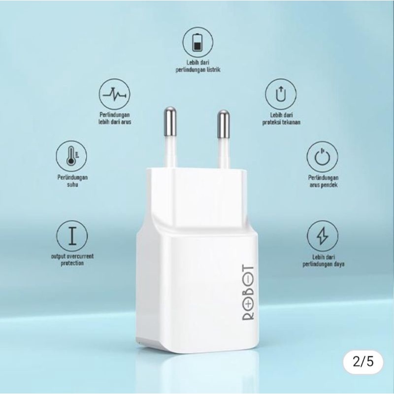 Charger ROBOT RT-K10 1output 1A / Batok charger ROBOT RT-K10 1A ORIGINAL