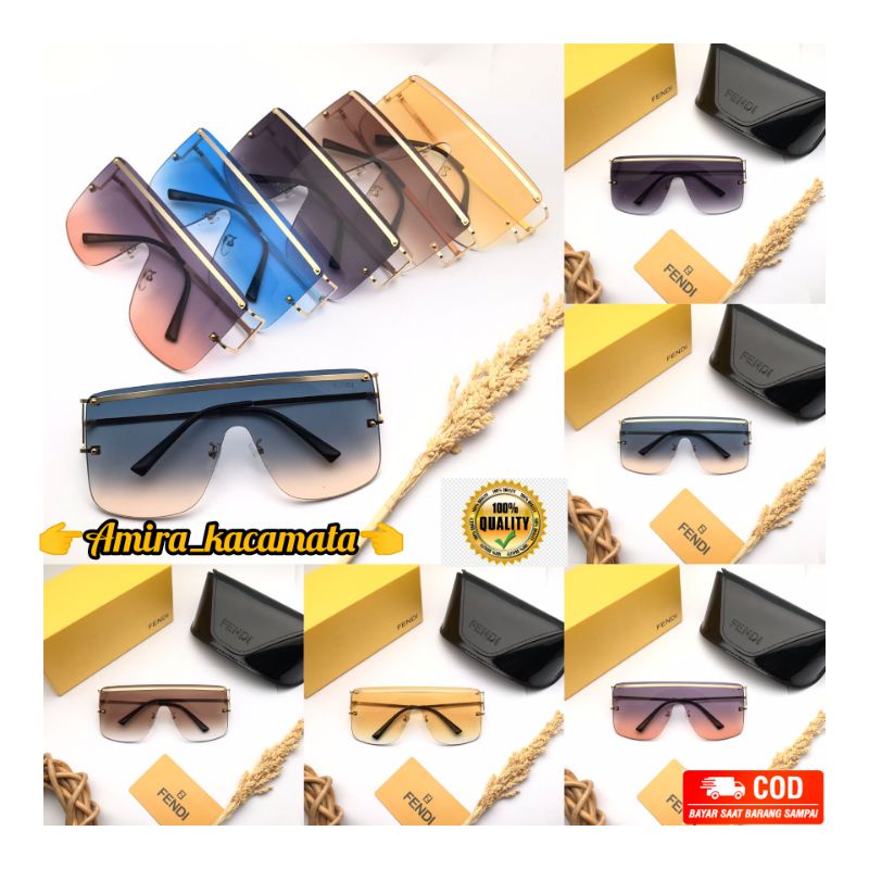 Kacamata Fashion Wanita Kacamata Sunglasses|Fendi|Lensa UV Super Premium