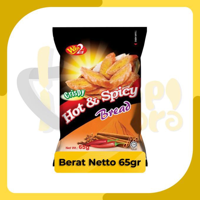 

Jual Snack Import | Win2 / Win Win Crispy Hot & Spicy Bread Snack 65Gr |Ori