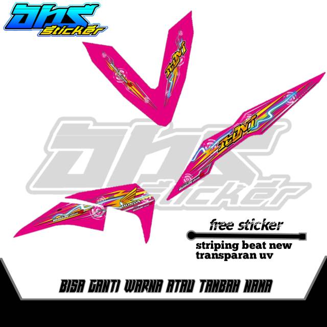 STICKER & STRIPING TRANSPARAN BEAT NEW PINK MAGENTA