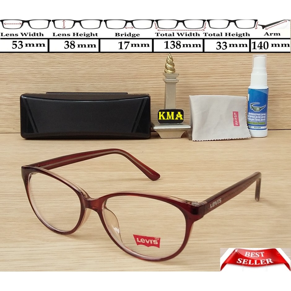 frame kacamata/ kacamata bulat / frame minus / frame kacamata levis-1065
