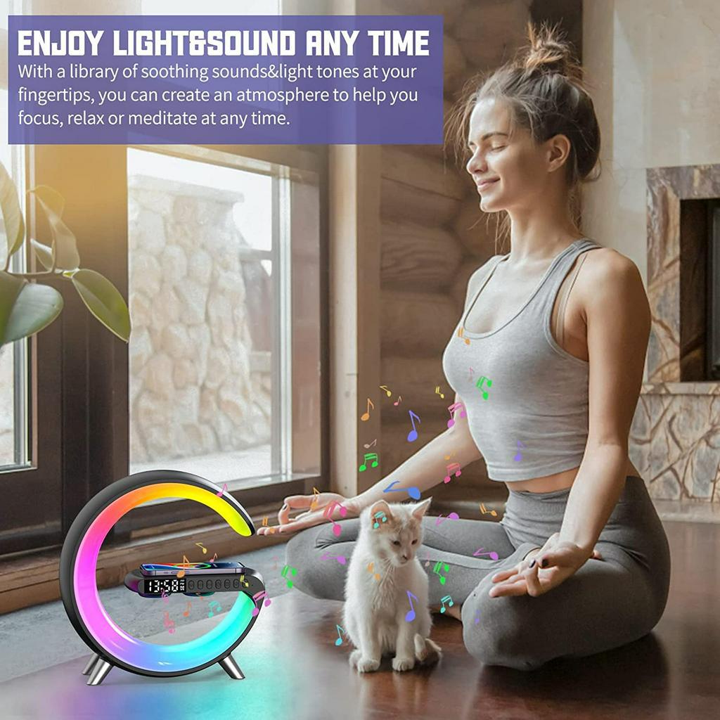 SMART LIGHT SOUND MACHINE with 15W Fast Wireless Charger