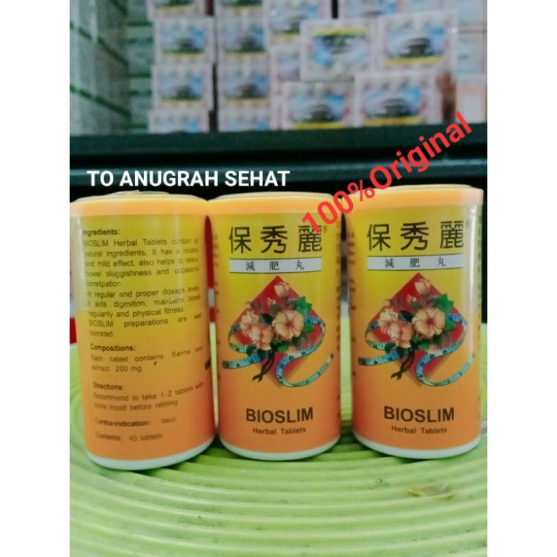 BIOSLIM HERBAL TABLET 100%ORIGINAL obat Pelangsing alami