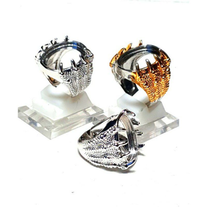 RING EMBAN BATU AKIK ALPAKA SUPER CINCIN EMBAN PERMATA CANGKANG