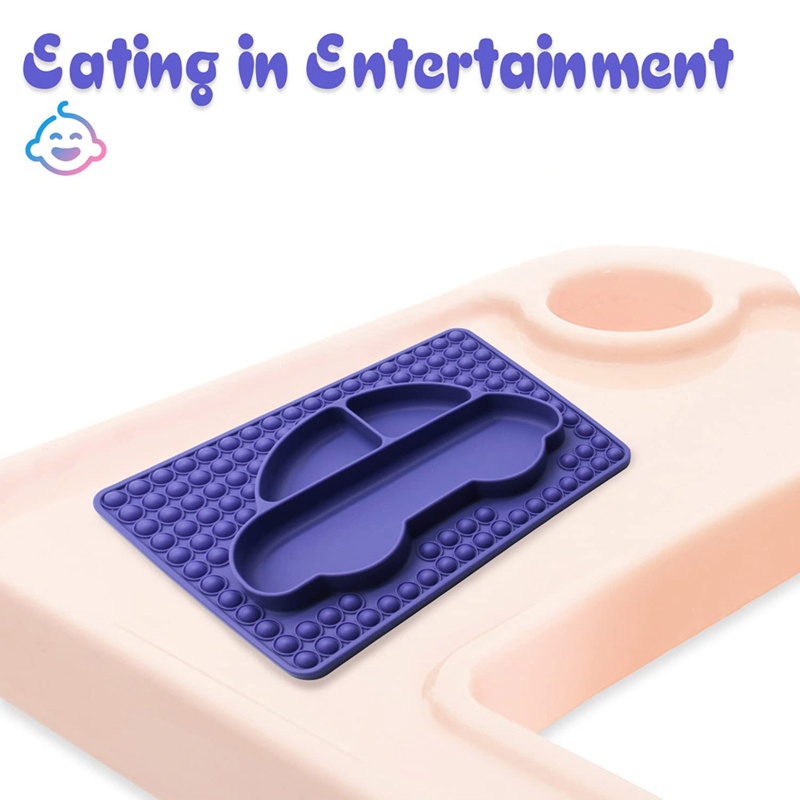 Mary Piring Makan Bayi Bahan Silikon BPA Free Dengan Fidget Popper