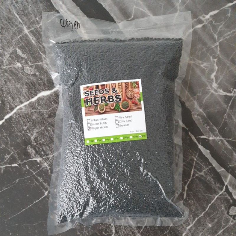 

wijen hitam black sesame seeds 500gr