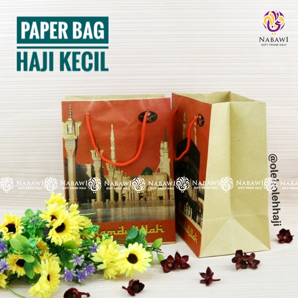 

Paper Bag Haji / Tas Kertas / totebag / Souvenir Haji Kecil 20pcs / Oleh-oleh Haji Umroh