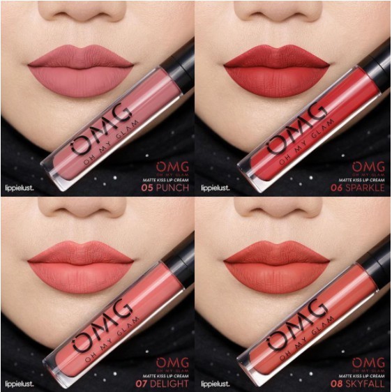 OMG Oh My Glam Matte Kiss Lip Cream 3.5g Halal Original BPOM