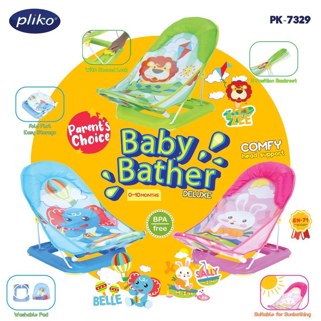 Pliko Deluxe Baby Bather Tempat Duduk Kursi Mandi Bayi Makassar