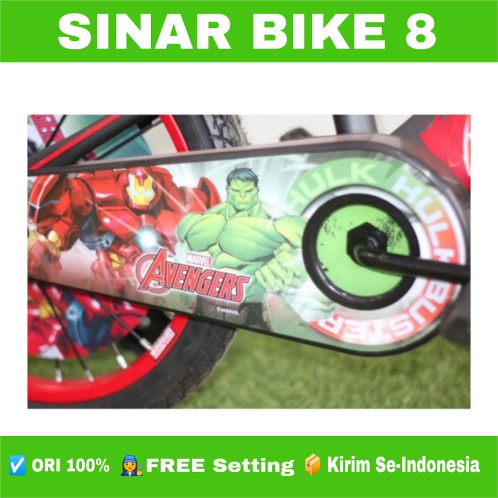 Sepeda Anak Laki Ukuran 12&quot;, 16&quot; dan 18 Inch BMX ELEMENT MARVEL HULK