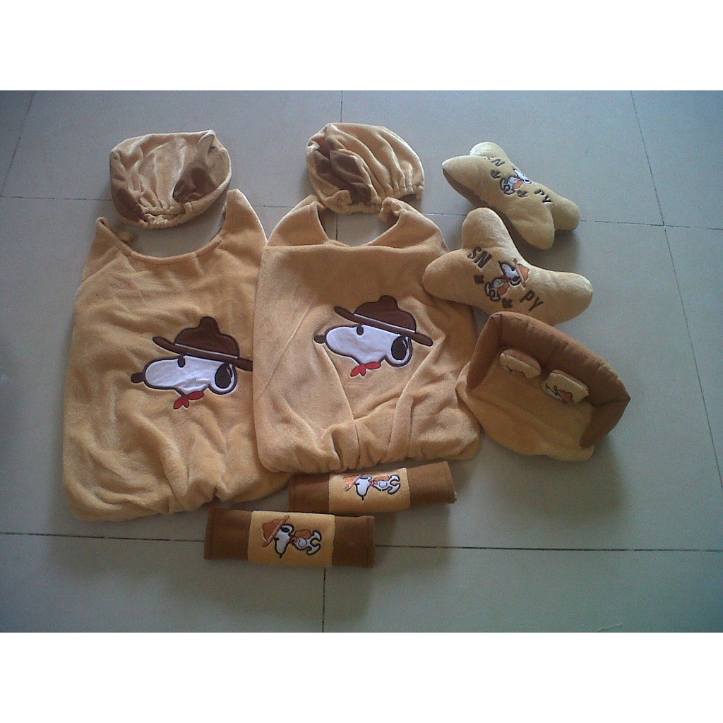 Bantal Mobil 5in1 Snoopy / Sarung Jok Mobil Snoopy