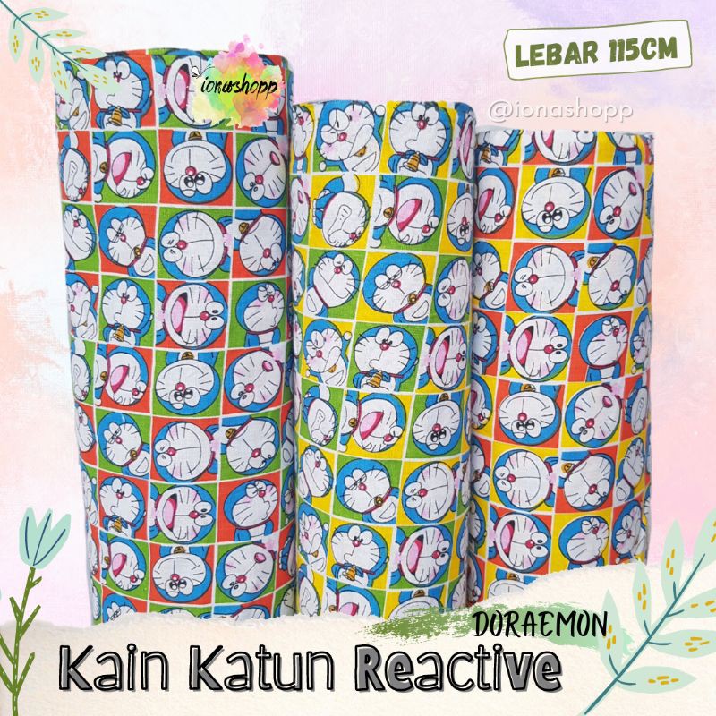 Kain Katun Karakter Motif Doraemon / Motif Anak