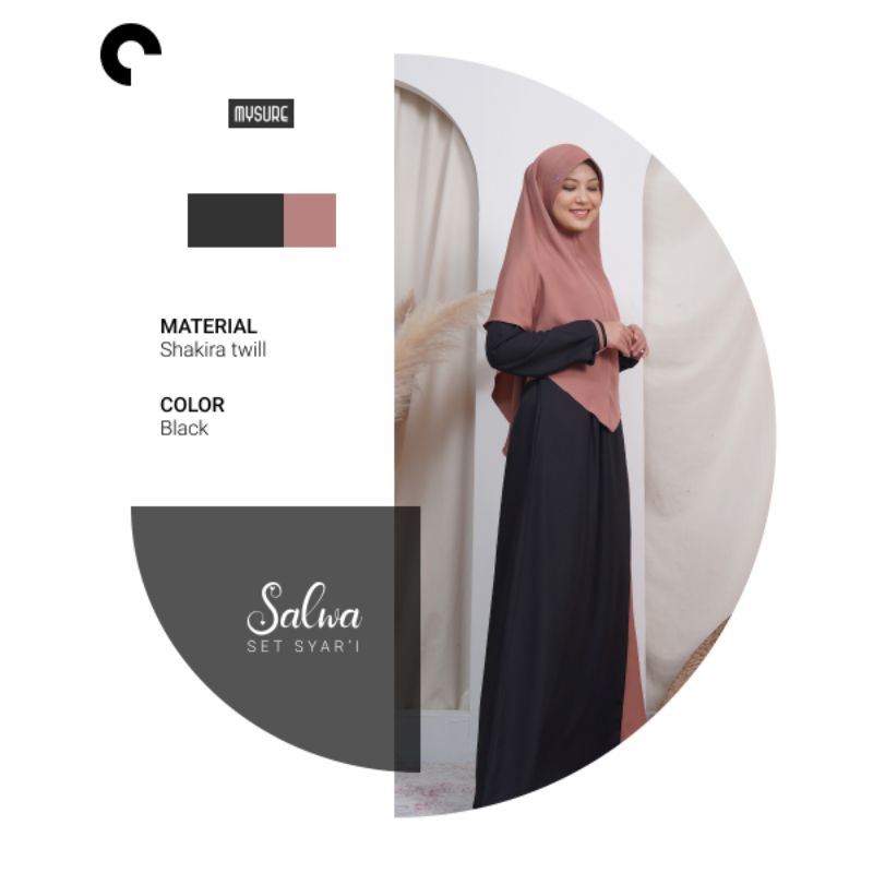 Gamis Polos - Salwa Set Syari