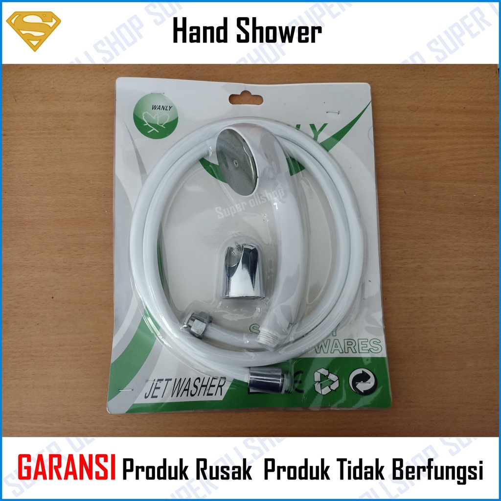 Hand Shower Mandi Kepala Shower Pvc Selang Putih Spray Bidet Sower Tekanan Tinggi Genggam Hemat Air Kepala Pancuran Mandi Murah