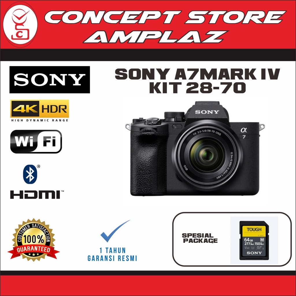 Sony A7IV kit 28-70mm Sony Alpha A7 IV FE 28-70 OSS Sony A7M4 RESMI