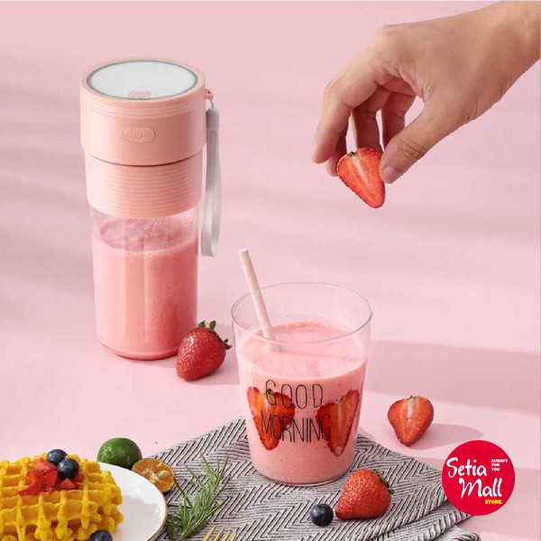 Blender Buah Mini Portable 2 in 1 Shake And Take Juicer Cup 300ml Pembuat Jus Buah Buahan Apel, Jeru