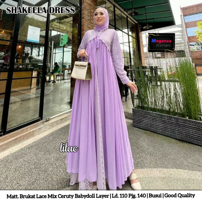 SHAKEELA GAMIS WANITA TERBARU BY MEGANZA