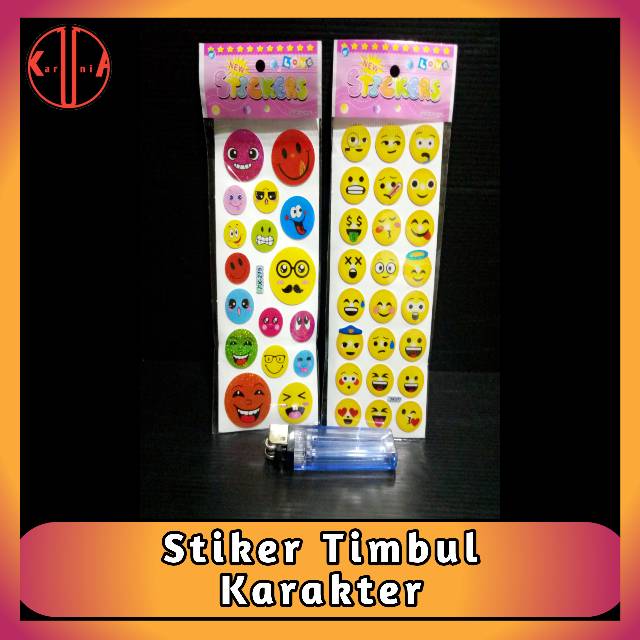 Stiker Sticker Timbul Karakter