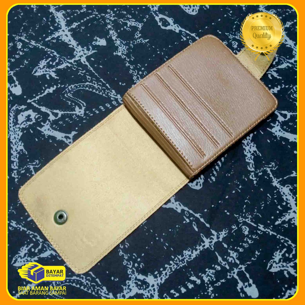 dompet lipat Pria distro pendek kancing grosir COD bahan PVC