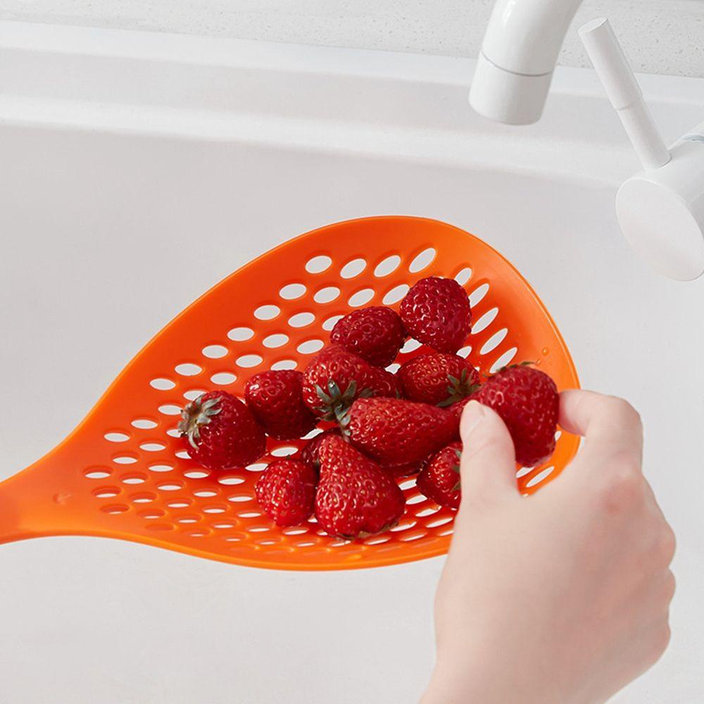 [Elegan] Colander Scoop Gaya Jepang Bahan Ramah Lingkungan Peralatan Masak Sayuran Colander Besar Ikan Alat Dapur