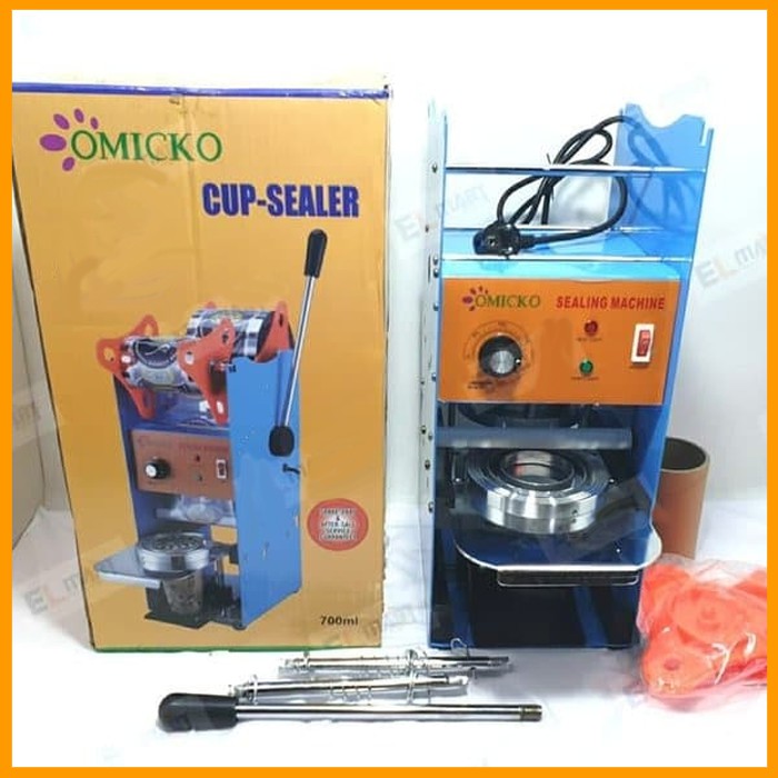 Mesin Cup Sealer OMICKO PRES Gelas Plastik Seal - Murah Alat pres gelas jus