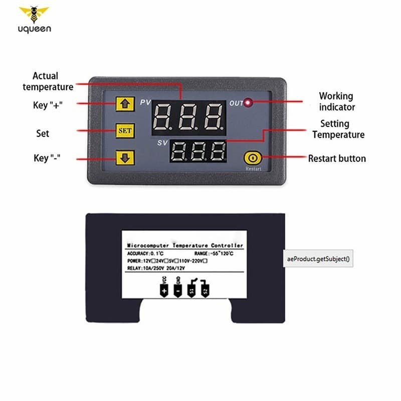 Thermostat Temperature Controller Alat Pengatur Suhu 110V-220V AC Digital