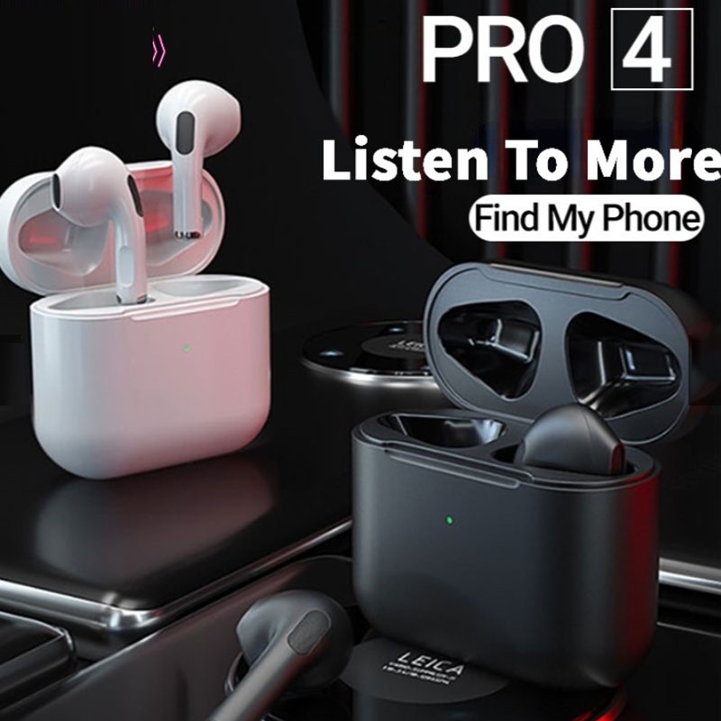 Earphones Pro4 TWS Wireless Bluetooth Headphone Earbuds inPods With Mic for All Phone/Computer