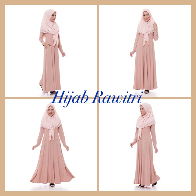 Gamis Jersey Polos Coklat Muda