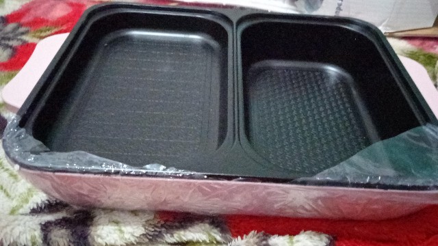 Ygs-mini Electric Hotpot / Steamboat & Grill Pan / Bbq Multifungsi 2in1