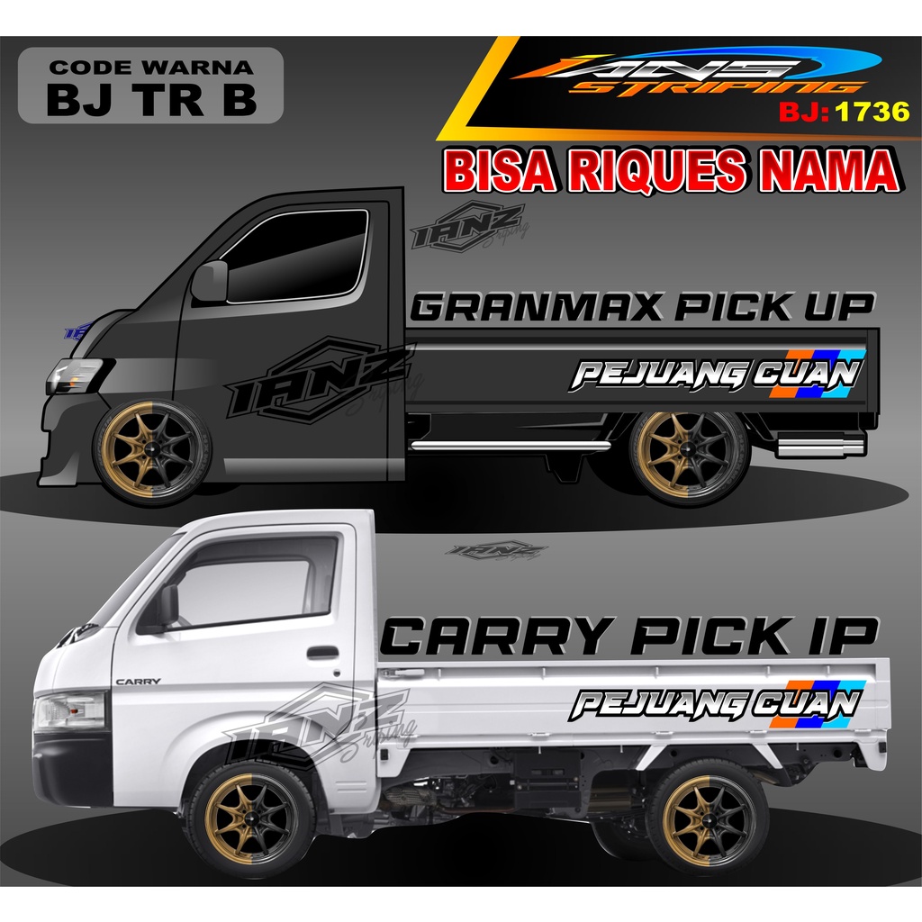 STIKER TULISAN BAK SAMPING PEJUANG CUAN GRANMAX PICK UP / STICKER BAK SAMPING GRANMAX / DECAL STICKER GRANMAX PICK UP