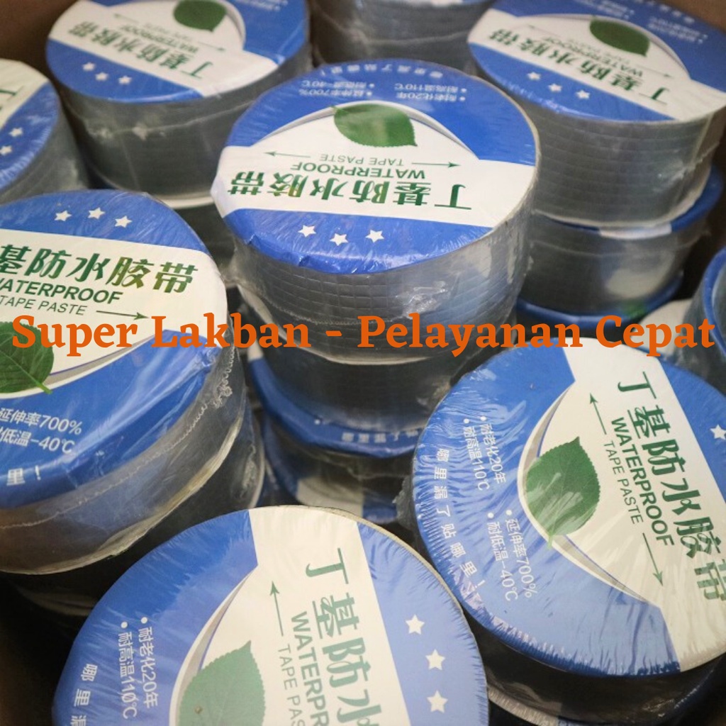 Lakban Anti Bocor Tambal Atap Pipa Air Aluminium Rubber Butyl Lengket Rekat Kuat 5cm x 5m