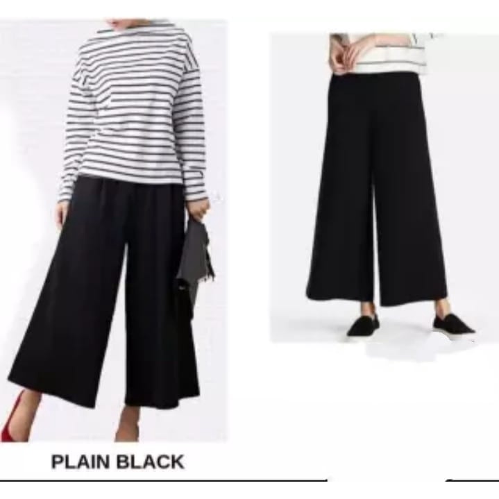 CELANA KULOT PANJANG UNIQLO-Hitam