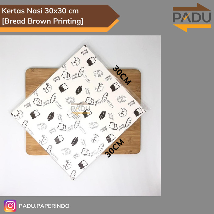 

Kertas Nasi Laminasi (30x30 cm) - Motif Printing - Anti Lengket - Roti