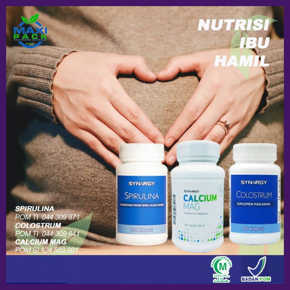 Colostrum + Spirulina + Calmag - Vitamin Yang Bagus Untuk Ibu Hamil MaxiPack