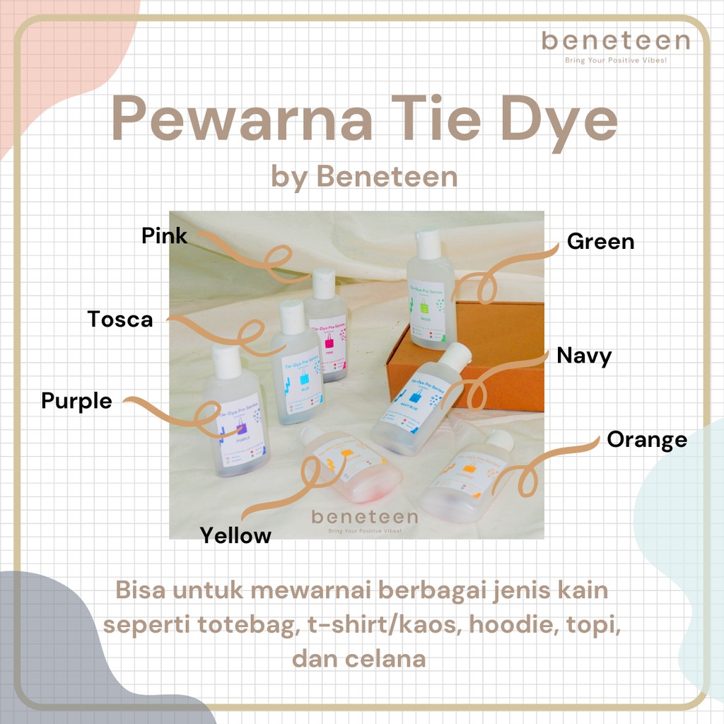 

Pewarna Pakaian Tie Dye 100 mL Beneteen