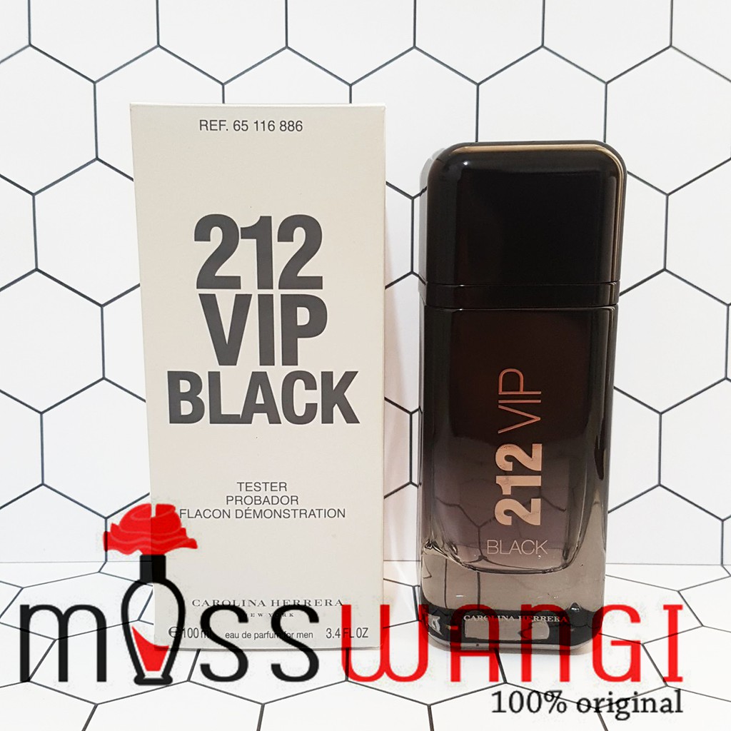 Tester Carolina Herrera 212 VIP Black for Men Parfum Pria Original