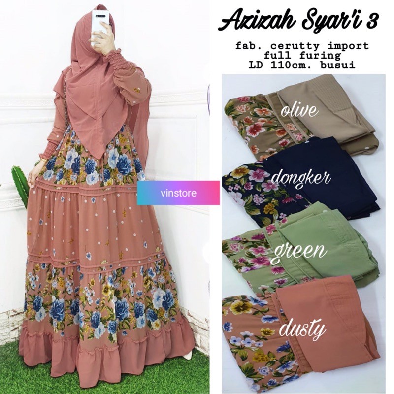 GAMIS CERUTY AZIZAH SYARI 3 BY VIN