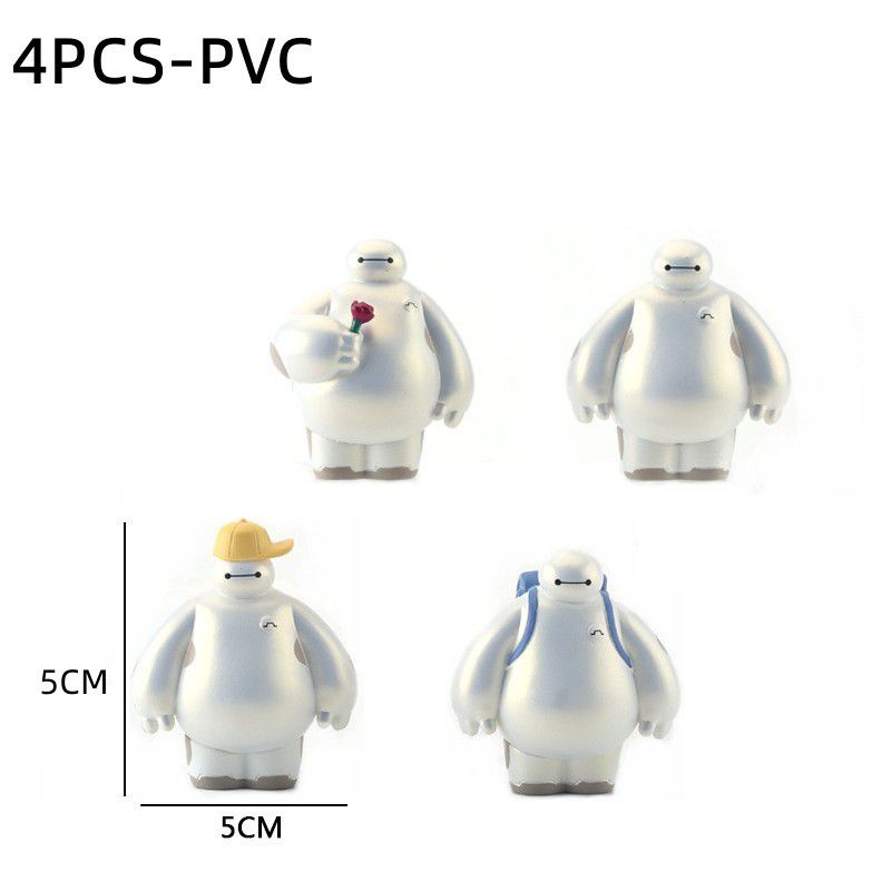 Big Hero 6 Baymax PVC Car Decoration Figure Robot Cartoon Decoration Toy Blind Box