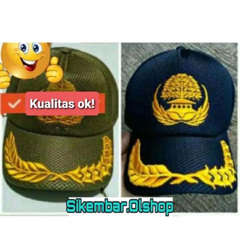 Topi KORPRI PNS GOLONGAN 3 Biru / Khaki. Kualitas Terbaik 
