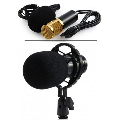 Microphone Condenser Studio with Shock Proof Mount BM800, Mic Mikrofon Kondenser BM-800 BM 800 8000