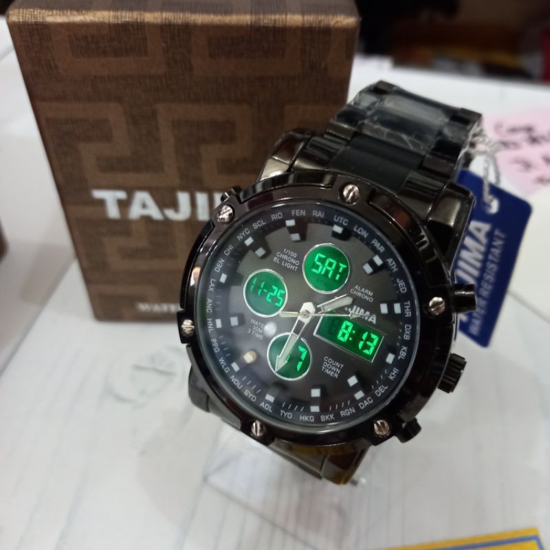 (Toko Ricoh) TAJIMA Watch water resistant TS9721. double jam analog & digital.