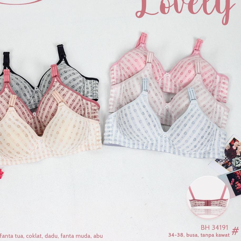 Best - Sorex Bra Busa Tanpa Kawat Kait 2 Lovely Setara Cup B Harian BH 34191 .,