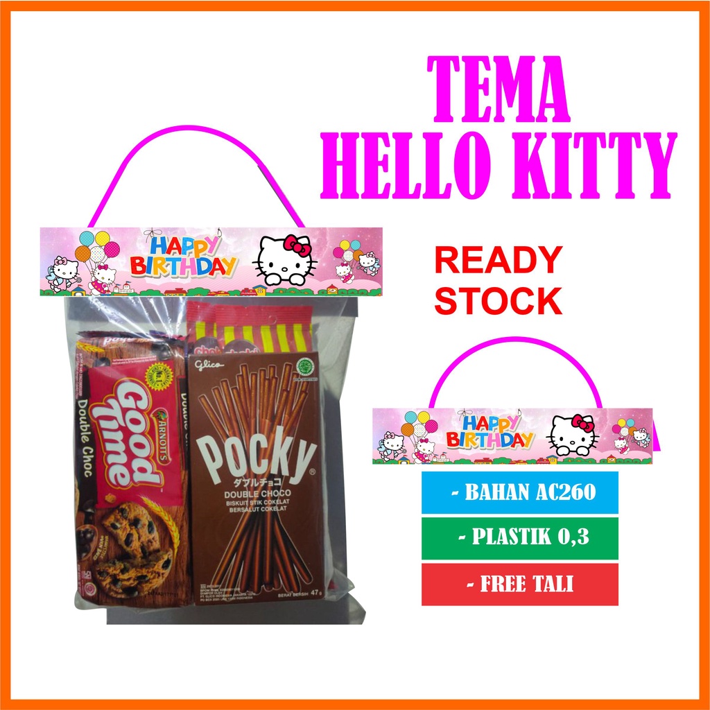 

READY tas label snack Ultah Plastik Snack ukuran 20x30 cm