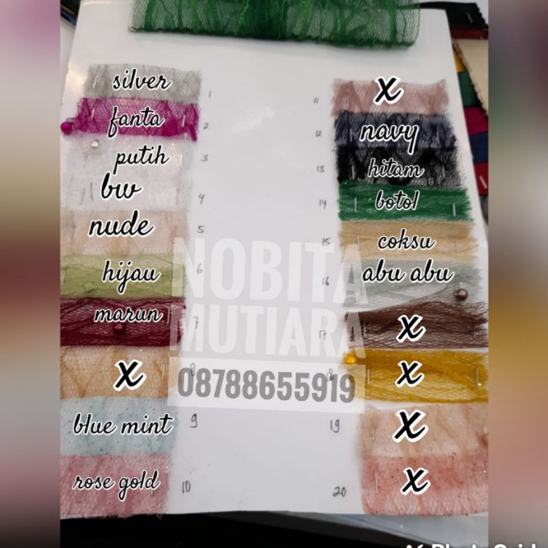 Tile mutiara, bahan kebaya, blouse TILE NOBITA, TILE AKAR MUTIARA