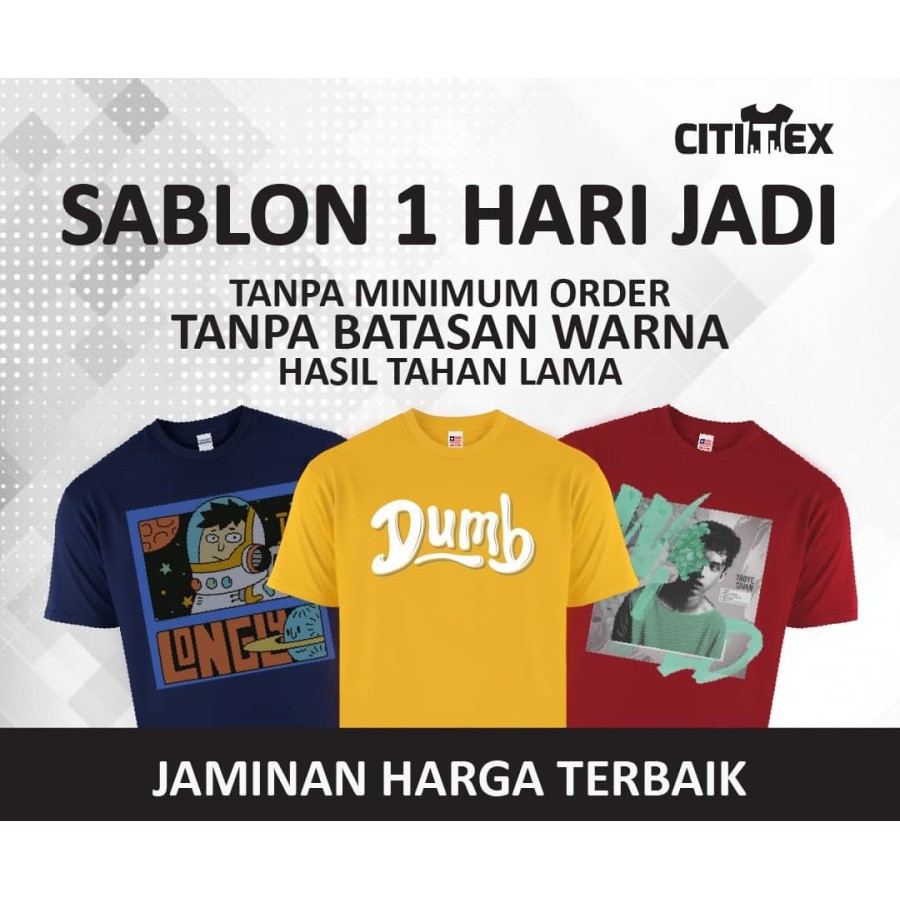 ( KHUSUS BAJU BAWA SENDIRI ) Jasa Custom Sablon Satuan Keren DTF, Pollyflex dan DTG