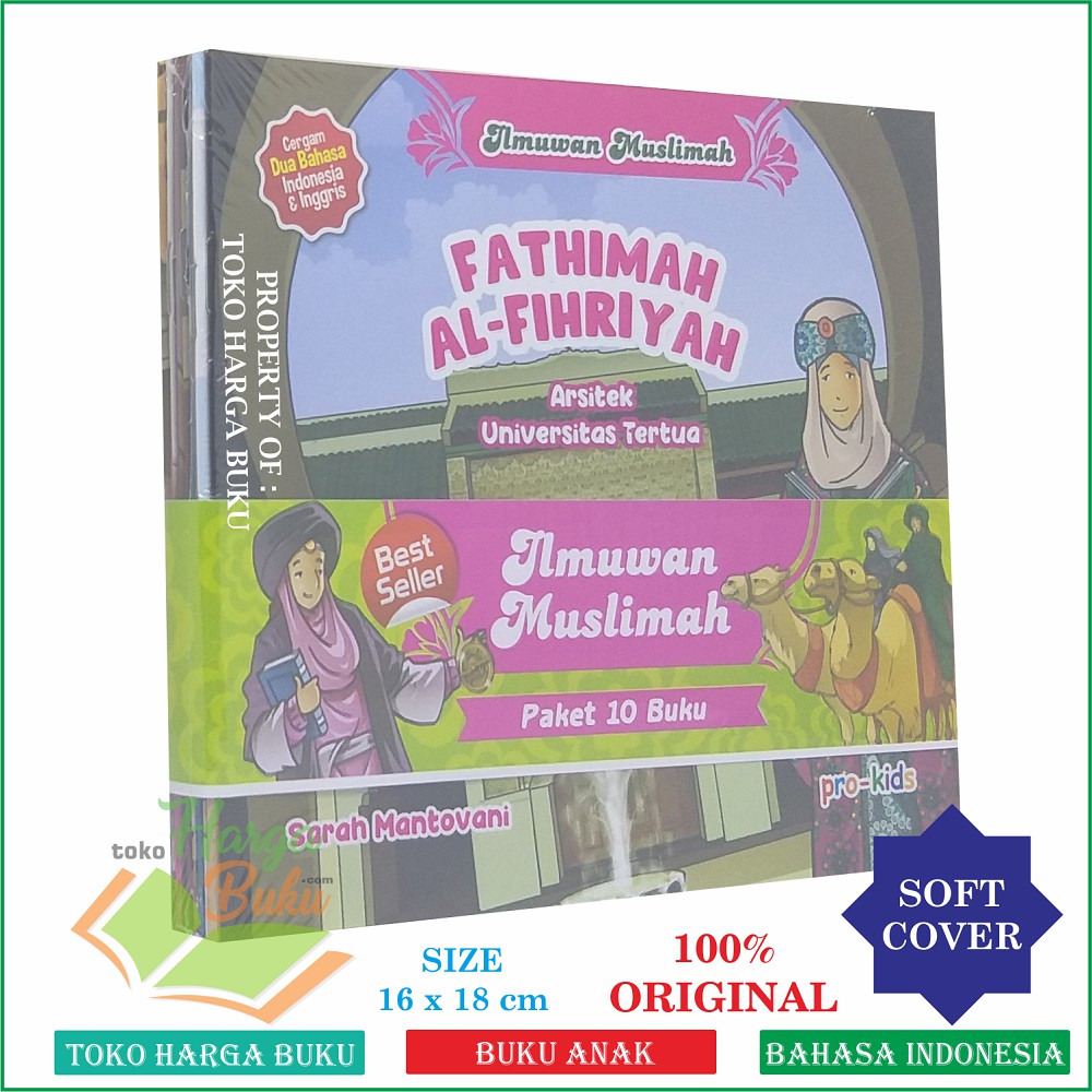 Ilmuwan Muslimah KOMPLIT 1SET Isi 10 Buku CERGAM DUA BAHASA INDONESIA DAN INGGRIS