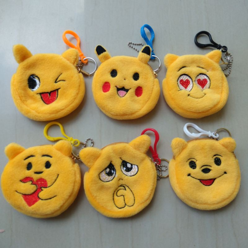DOMPET KOIN POUCH WBB EMOTICON bears beruang kembar dompet koin tempat uang PLUSHIE PLUSHY