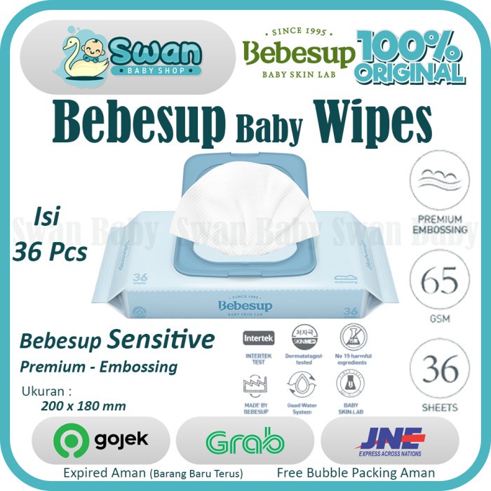 Bebesup Baby Wipes Sensitive isi 36 pcs / Tisue Basah Bebesup