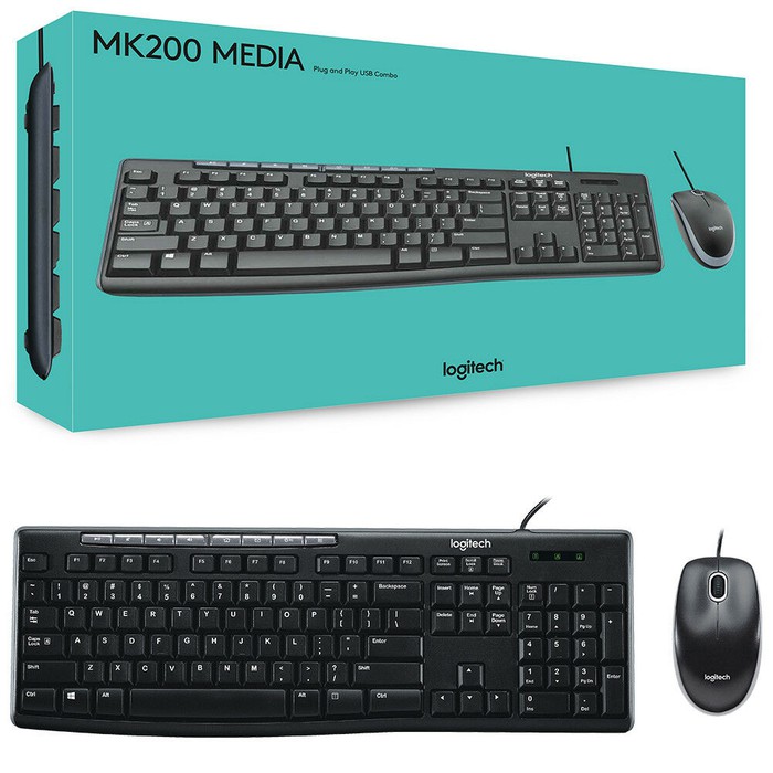 Paket Keyboard dan Mouse LOGITECH MK200 Bundle