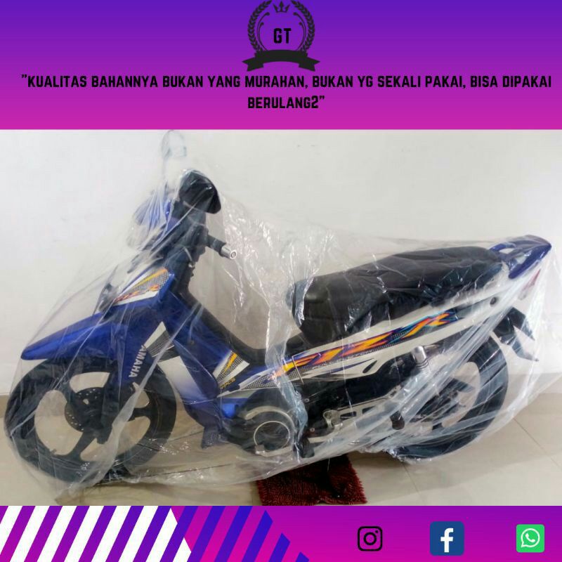 Sarung Cover motor MURAH Transparan Anti Air Beat Vario Mio Scoopy Universal